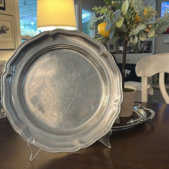 Vintage Wilton Mt. Joy, PA USA LARGE Queen Anne Serving Platter, Colonial, 14” - Picture 5 of 6